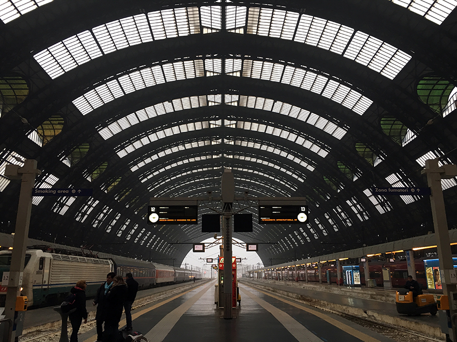 Angekommen: Der Hauptbahnhof in Mailand.