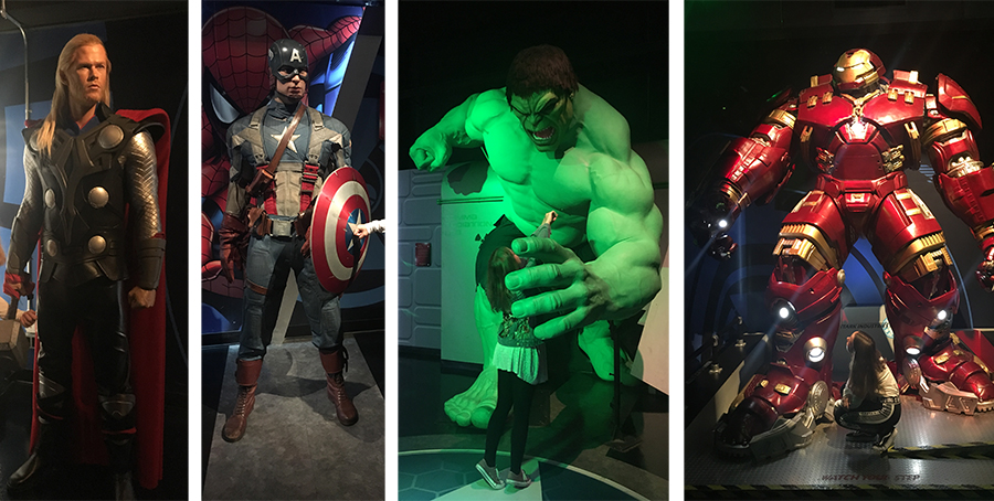 Thor, Captain America, der Hulk und viele andere erwarten uns schon.