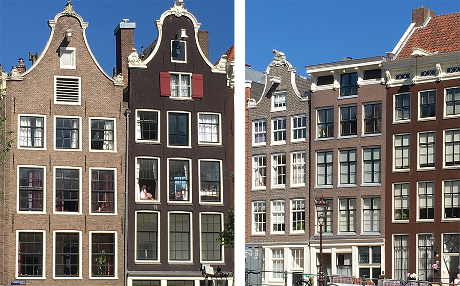 Die klassischen Giebelhäuser Amsterdams.