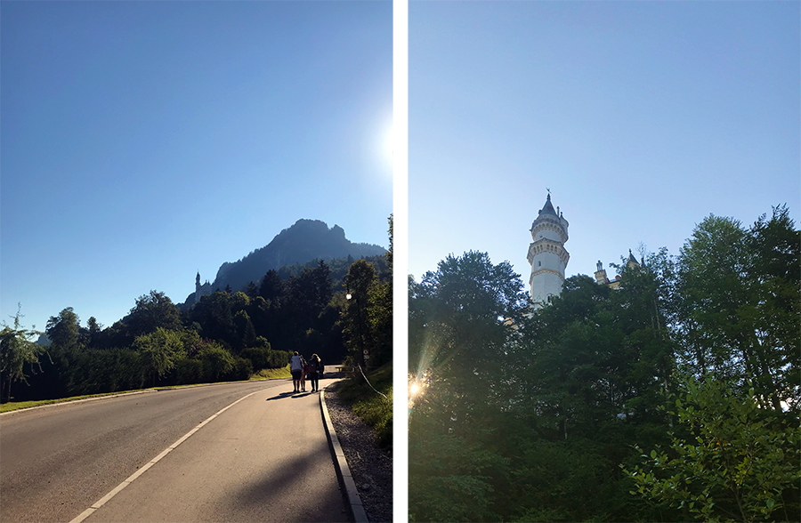 Im Frühtau zu Berge... und den ganzen Weg entlang hat man das Schloss Neuschwanstein immer wieder schon im Blick!