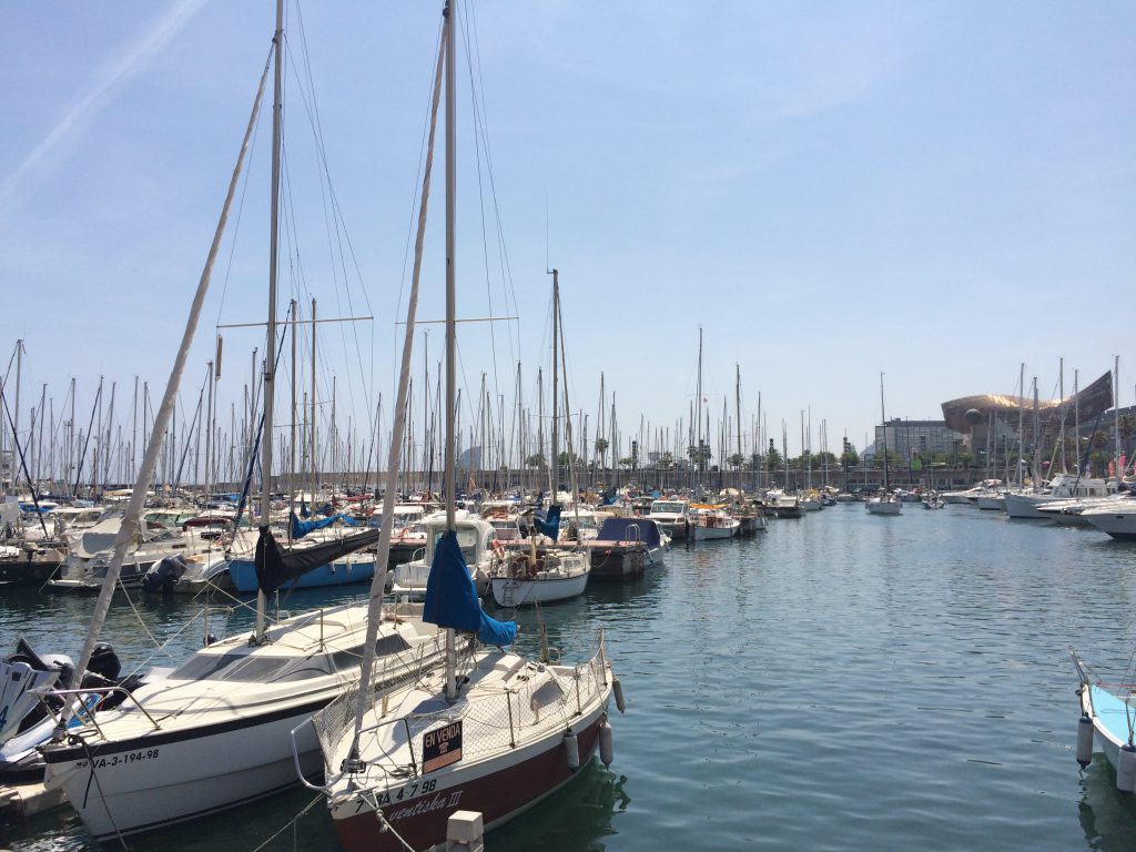 Yachten im Port Olympic, dem olympischen Hafen