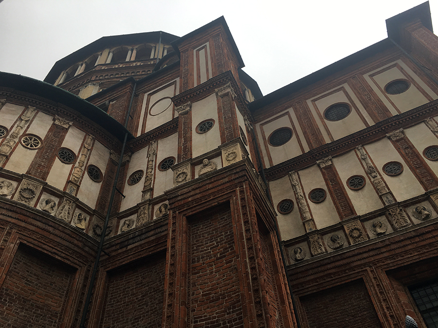 Das Dominikanerkloster 'Santa Maria delle Grazie', hier befindet sich Leonardo da Vincis berühmtes 'Cenacolo', das letzte Abendmahl.