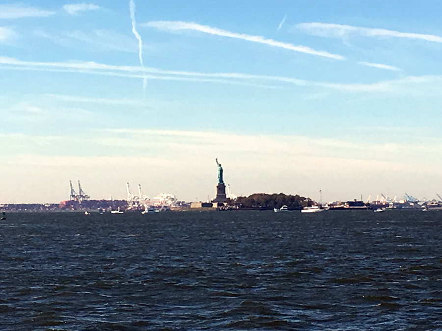 Die Freiheitsstatue in New York City, USA.