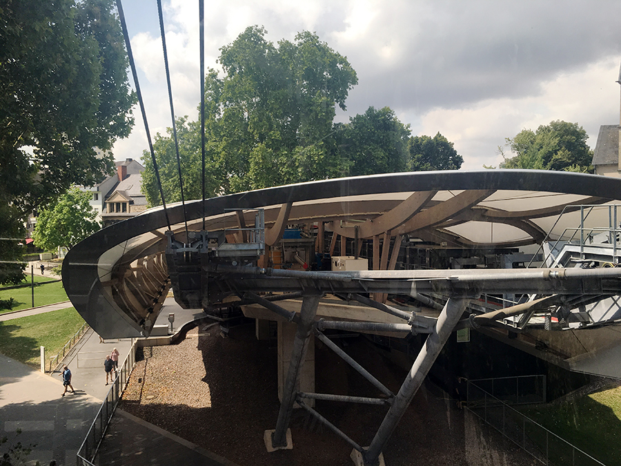 Die Talstation der Seilbahn von Ehrenbreitstein.