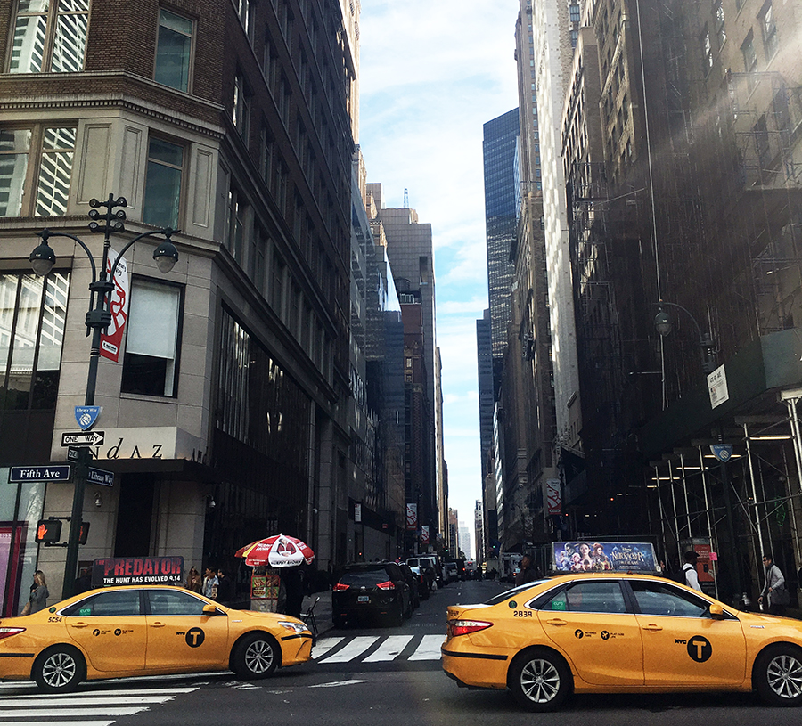 Yellow Cabs in New York.