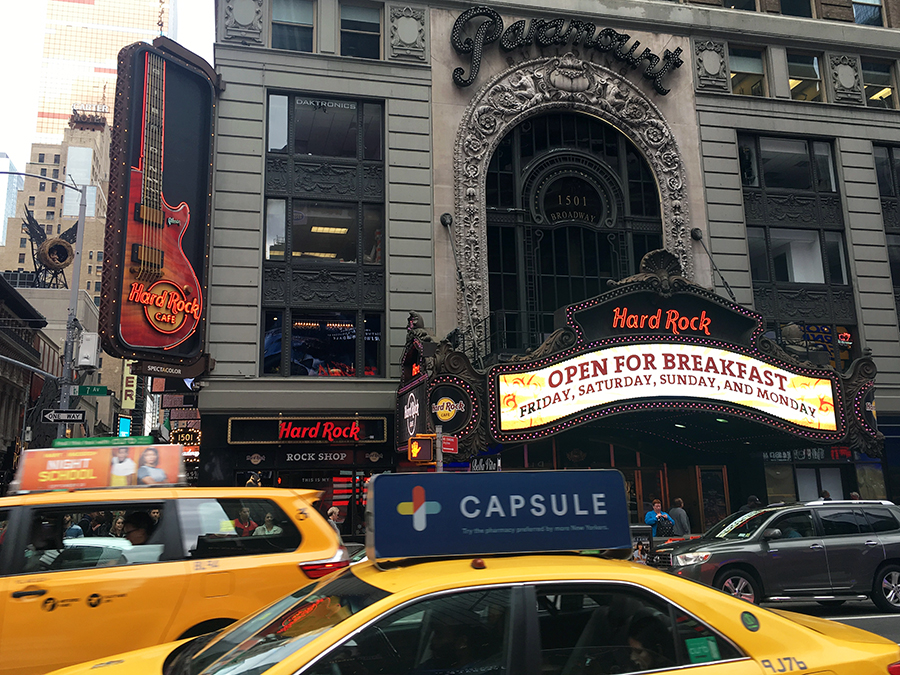 Das Hard Rock Café von New York City.