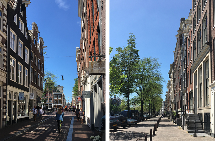 Der typische Look der Straßen in Amsterdam.