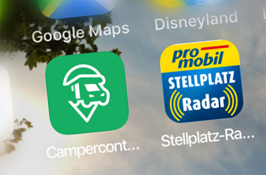 Auch für die Stellplatzsuche gibt es natürlich diverse Apps.