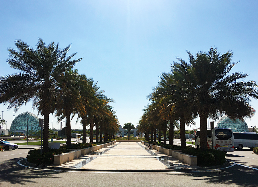 Die Allee, die vom Eingang zur Moschee führt - beeindruckend!