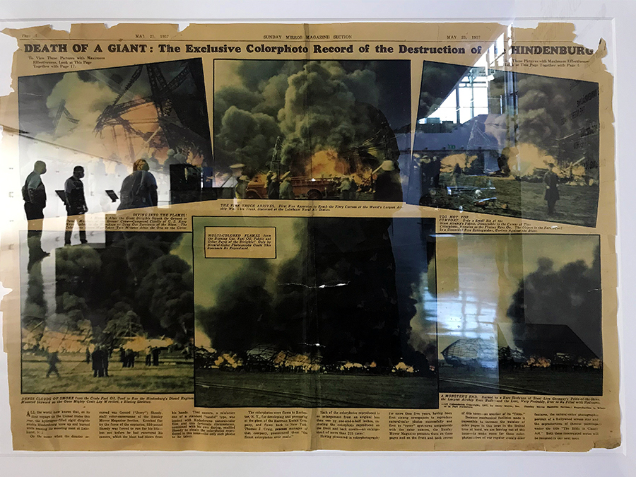 Historischer Artikel zum Absturz der Hindenburg, oder 'Tod eines Giganten', wie die Zeitung titelte.