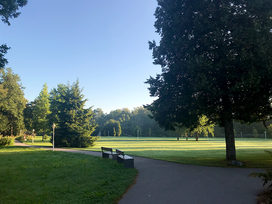 ...drehen wir eine große Runde durch den idyllischen Kurpark.