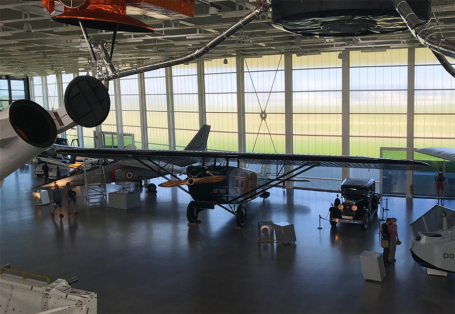 Alle Flugzeuge in dieser Halle wurden von der Firma Dornier produziert.